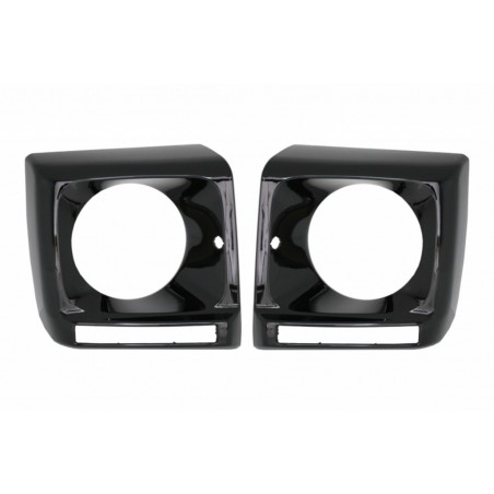 Headlights Covers Black suitable for Mercedes G-Class W463 (1989-2018) G65 Design