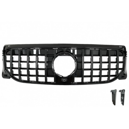 Front Grille suitable for Mercedes GLB-Class X247 (2019-up) GT-R Panamericana Design Piano Black
