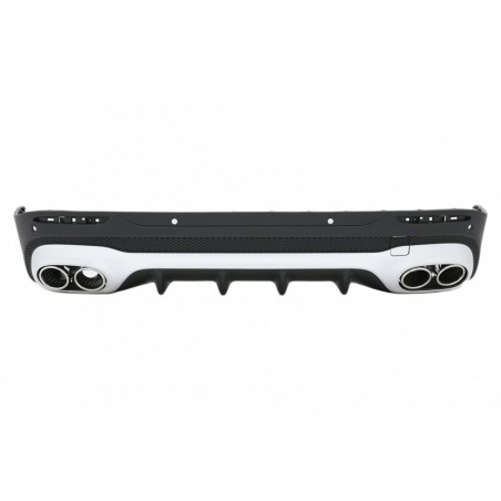 Rear Diffuser with Chrome Exhaust Tips suitable for Mercedes GLB X247 SUV (2020-up) 45 S Design
