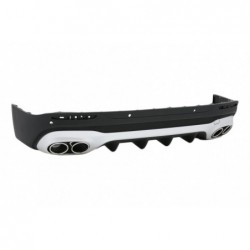 Rear Diffuser with Chrome Exhaust Tips suitable for Mercedes GLB X247 SUV (2020-up) 45 S Design