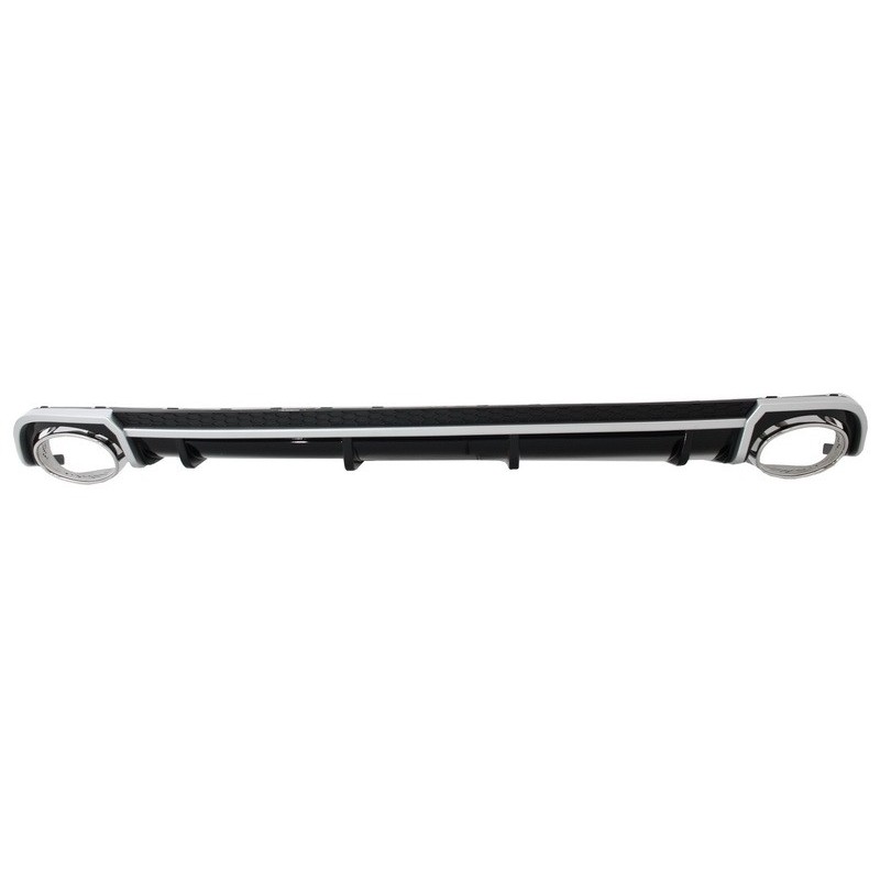 Rear Bumper Valance Diffuser Exhaust Tips suitable for Audi A4 B9 8W (2016-2018) Sedan Avant RS4 Design