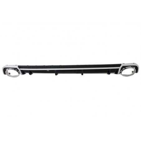Rear Bumper Valance Diffuser Exhaust Tips suitable for Audi A4 B9 8W (2016-2018) Sedan Avant RS4 Design