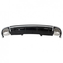 Rear Bumper Valance Diffuser Exhaust Tips suitable for Audi A4 B9 8W (2016-2018) Sedan Avant RS4 Design