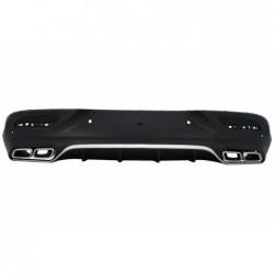 Rear Diffuser with Exhaust Muffler Tips suitable for Mercedes GLE Coupe C292 Sport Line (2015-2019) Chrome Edition GLE63 Design