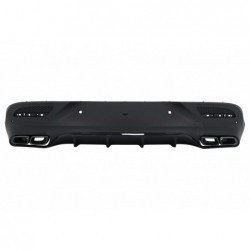 Rear Diffuser with Exhaust Muffler Tips suitable for Mercedes GLE Coupe C292 Sport Line (2015-2019) Night Package GLE63 Design
