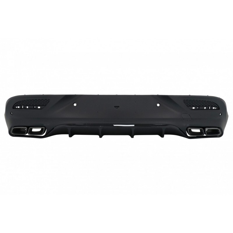 Rear Diffuser with Exhaust Muffler Tips suitable for Mercedes GLE Coupe C292 Sport Line (2015-2019) Night Package GLE63 Design