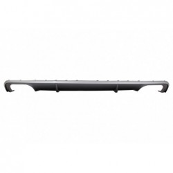 Rear Bumper Valance Diffuser suitable for Audi A4 B9 8W Sedan Avant (2016-2018) S4 Design For Standard Edition Grey