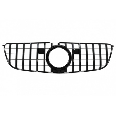 Central Grille suitable for Mercedes GLS X166 Facelift (2016-2018) GTR Design Black