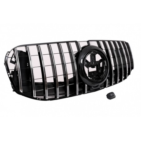 Front Grille suitable for Mercedes GLS SUV X167 (2019-2023) GT-R Panamericana Design Chrome