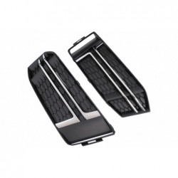 Bumper Lower Grille Covers Side Grilles suitable for Audi A4 B9 Sedan Avant (2016-2018) S-Line Silver Edition
