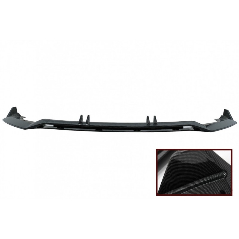 Priekinio buferio papildomas aptakas, tinka Audi A4 B9 8W S-Line (2016-2018) Carbon Look