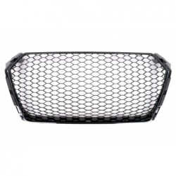 Priekinės grotelės tinka Audi A4 B9 8W (2016-2018) Sedan Avant RS Design Glossy Black