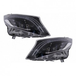 Full LED Headlights suitable for Mercedes V-Class W447 (2016-2020) Black