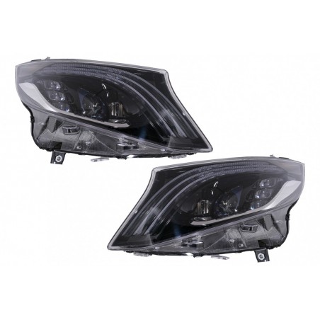 Full LED Headlights suitable for Mercedes V-Class W447 (2016-2020) Black