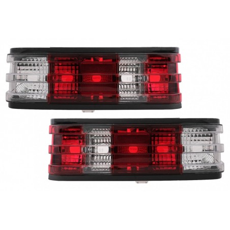 Galiniai žibintai tinka Mercedes W201 190 (12.1982-05.1993) Red White Clear