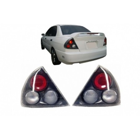 Taillights suitable for Mitsubishi Mirage Lancer (1995-1997) Coupe Sedan Tail Rear Lights Black