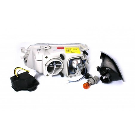Headlights Angel Eyes suitable for Opel Astra F (10.1991-02.1998) Black
