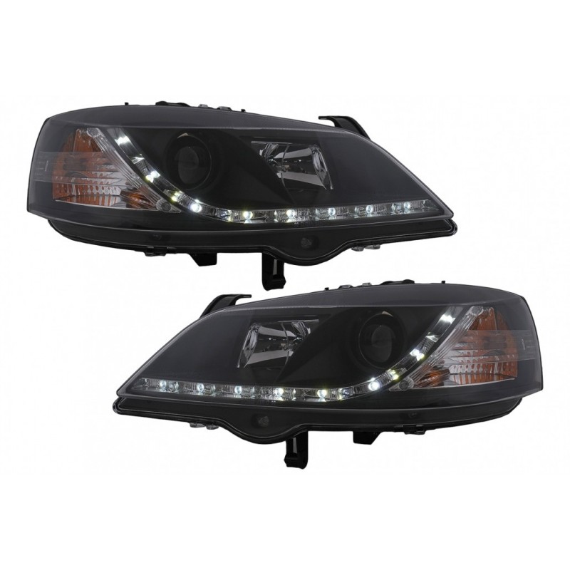 LED DRL Headlights suitable for Opel Astra G (09.1997-02.2004) Black