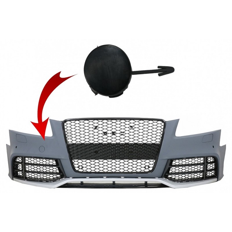 Vilkties kablio dangtis priekinis buferis tinka AUDI A5 8T (2008-2016) RS5 Design