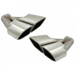 Double Exhaust Muffler Tips Tailpipes suitable for Porsche Cayenne 92A Facelift (10/2014-2017) Turbo Design