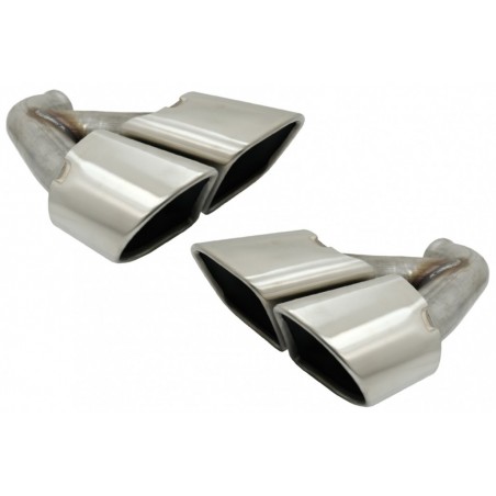 Double Exhaust Muffler Tips Tailpipes suitable for Porsche Cayenne 92A Facelift (10/2014-2017) Turbo Design
