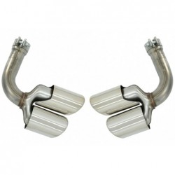 Exhaust Muffler Tips Quad suitable for Porsche Cayenne 9Y0 SUV 3.0 (2018-up) Upgrade to Cayenne S Chrome