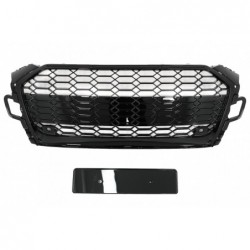 Front Grille suitable for Audi A5 F5 Facelift (2019-Up) Racing Look Piano Black