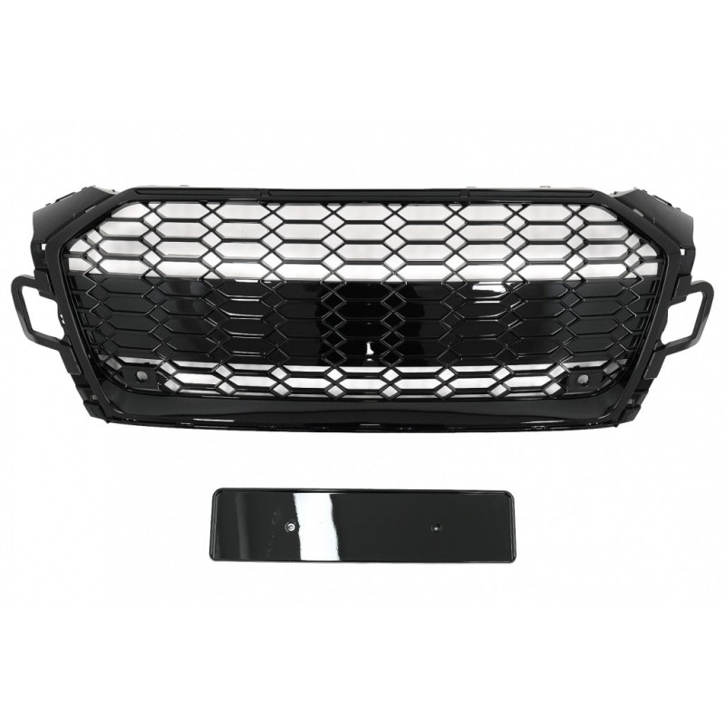 Front Grille suitable for Audi A5 F5 Facelift (2019-Up) Racing Look Piano Black