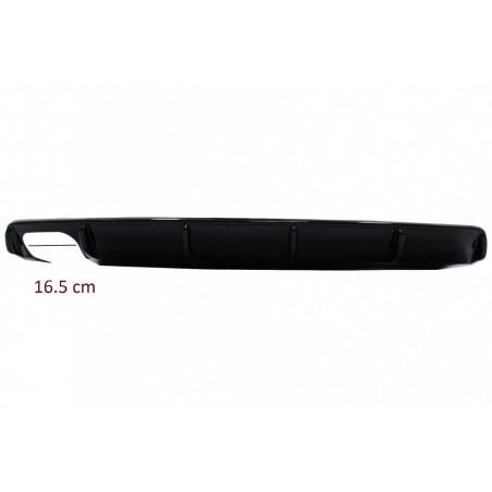 Galinis buferis Valance oro difuzorius tinka Skoda Octavia II (2004-2009) Piano Black