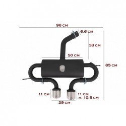 Visa išmetimo sistema tinka VW Golf 5 R32 (2003-2007) ir Golf 6 R20 (2008-2013) Catback Duslintuvas R20 R32