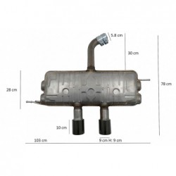 Visa išmetimo sistema tinka VW Golf 5 R32 (2003-2007) Golf 6 R20 (2008-2013) Catback Duslintuvas Piano Black