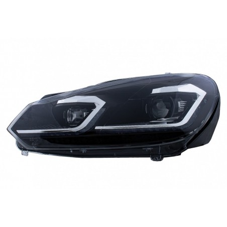 LED Headlights suitable for VW Golf 6 VI (2008-2013) With Facelift G7.5 Look Silver Flowing Dynamic Sequential Turning Lights