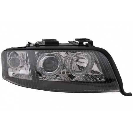 Angel Eyes Xenon priekiniai žibintai tinka Audi A6 4B C5 (06.2001-05.2004) LHD arba RHD Black