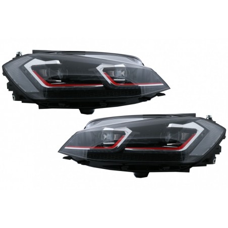 LED Headlights suitable for VW Golf 7.5 VII (2017-Up) GTI Look with Sequential Dynamic Turning Lights