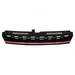 Central Badgeless Grille suitable for VW Golf 7.5 VII Facelift (2017-up) GTI Design Red And Chrome