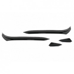Front Bumper Side Fins Flaps suitable for VW Golf 7.5 GTI 5G Hatchback (2017-2020) Carbon Look