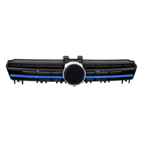 Central Grille suitable for VW Golf 7 VII (2012-2017) R-Line GTE Design Blue Insertions