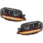 Headlights 3D LED DRL suitable for VW Golf 7 VII (2012-2017) RED R20 GTI Look LED Flowing Turning Lights