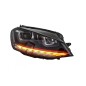 Headlights 3D LED DRL suitable for VW Golf 7 VII (2012-2017) RED R20 GTI Look LED Flowing Turning Lights