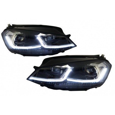 LED Headlights suitable for VW Golf 7 VII (2012-2017) Facelift G7.5 R Line Design with Sequential Dynamic Turning Lights