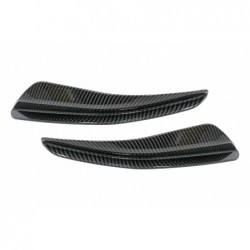 Priekinio buferio šoninių pelekų sklendės, tinkamos VW Golf 8 Mk8 MQB GTI R-Line (2020-Up) Carbon Look