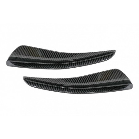 Priekinio buferio šoninių pelekų sklendės, tinkamos VW Golf 8 Mk8 MQB GTI R-Line (2020-Up) Carbon Look