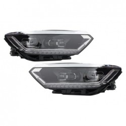 Pilnai LED priekiniai žibintai, tinkami VW Passat B8 3G (2014-2019) LED matricos išvaizdai su nuosekliais dinaminiais posūkio ži