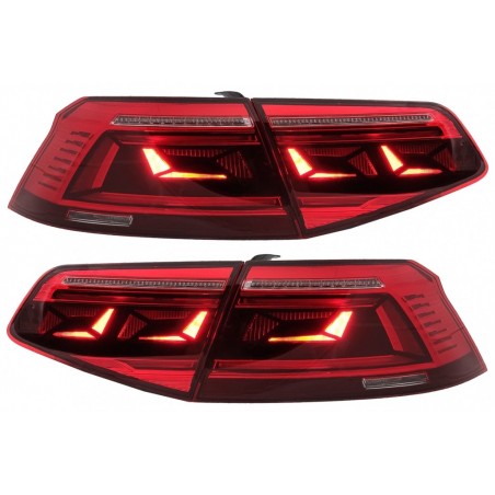 LED Taillights suitable for VW Passat B8 3G (2015-2019) Limousine Sequential Dynamic Turning Lights B8.5 Design