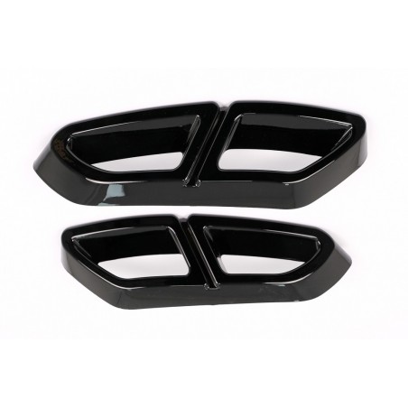 Muffler Tips Decorative Frames suitable for VW Passat B8 3G GTE / Alltrack (2015-2019) Piano Black