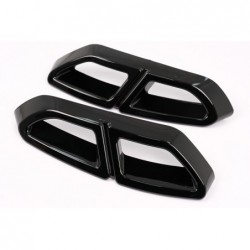 Muffler Tips Decorative Frames suitable for VW Passat B8 3G GTE / Alltrack (2015-2019) Piano Black