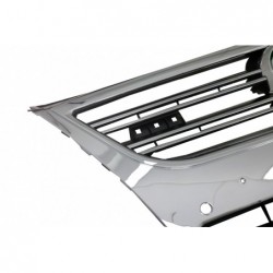 Priekinės grotelės tinka VW Passat 3C (2007-2010) Pilnas chromas tik R36 OEM buferiui su PDC