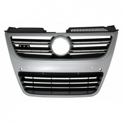 Front Grille suitable for VW Passat 3C (2007-2010) Silver Aluminium Look