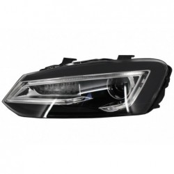 Priekiniai žibintai LED XENON HID tinka VW Polo 6R 6C 61 (2011-2017) Light Bar Devil Eye Look