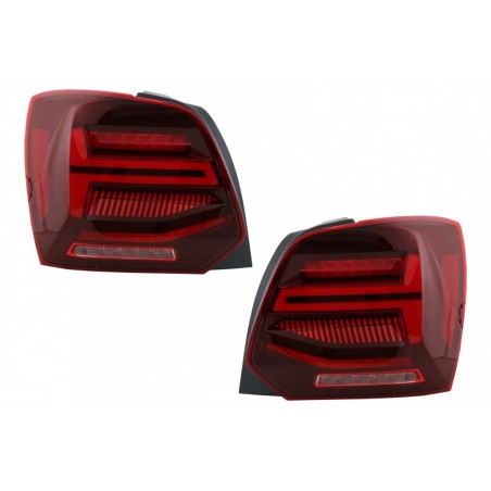 Taillights Full LED suitable for VW Polo 6R 6C 61 (2011-2017) Sequential Dynamic Turning Lights Vento Look